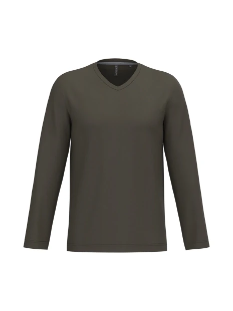KARIBAN T-shirt col V manches longues homme /api/colors/7d4189a1-61a3-430b-83e5-a3a6fe159806 personnalisable