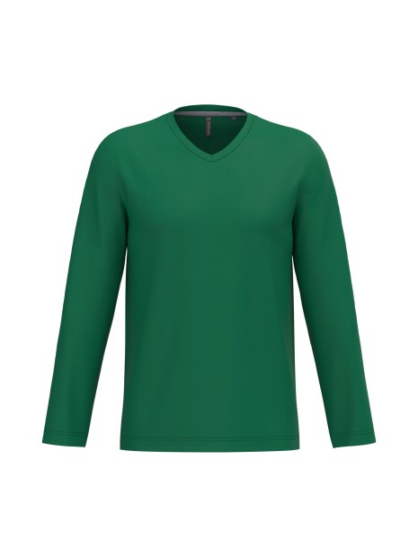 KARIBAN T-shirt col V manches longues homme /api/colors/8e228bbe-4407-4cbc-b57b-e0b7f7e9d211 personnalisable