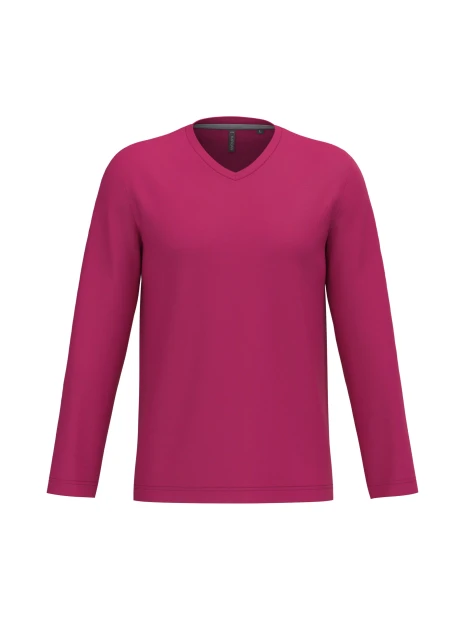 KARIBAN T-shirt col V manches longues homme /api/colors/0327c765-dd20-409c-911d-31f7a9b4c2f5 personnalisable
