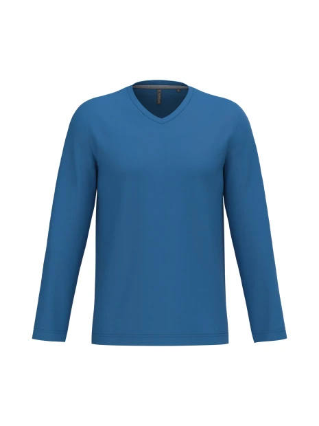 KARIBAN T-shirt col V manches longues homme /api/colors/68572561-1214-42b1-b94c-44fb780d37b4 personnalisable