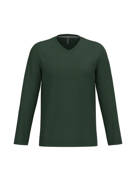 KARIBAN T-shirt col V manches longues homme /api/colors/04ff5422-733a-4283-80b4-be8cd0eba314 personnalisable