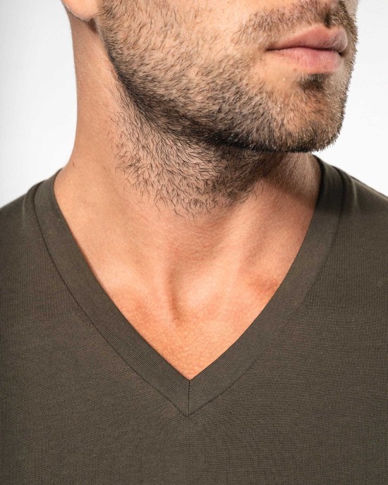 T-Shirts personnalisable Kariban T-shirt col V manches longues homme