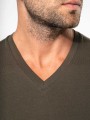 T-Shirts à personnaliser KARIBAN T-shirt col V manches longues homme 