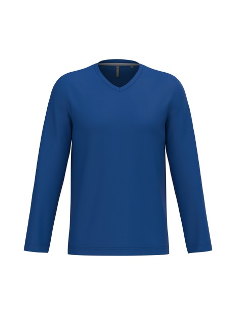 KARIBAN T-shirt col V manches longues homme /api/colors/cdd6ba31-692e-4c2e-b1b4-a3a4a50cf176 personnalisable