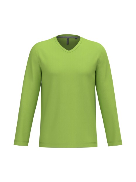 KARIBAN T-shirt col V manches longues homme /api/colors/8facb4b8-f974-4489-9f35-f89e0fd34bf7 personnalisable