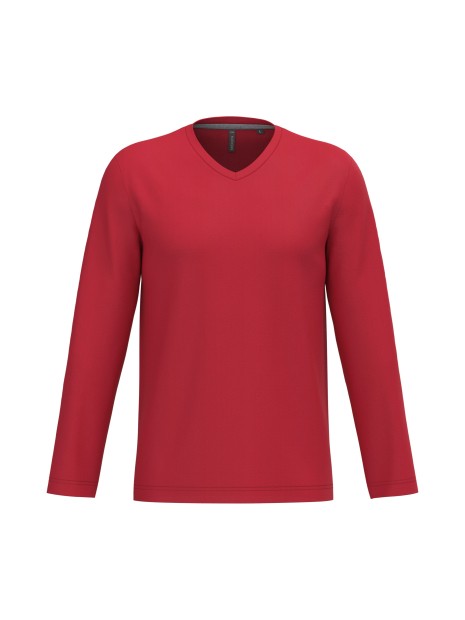 KARIBAN T-shirt col V manches longues homme /api/colors/c953313a-9c9d-493b-934e-ddcf8fada2ae personnalisable