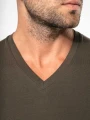 T-Shirts à personnaliser KARIBAN T-shirt col V manches longues homme 