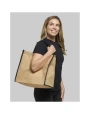 Tote bags 4DO Harry jute draagtas met gekleurde accenten 25L voor bedrukking &amp; borduring