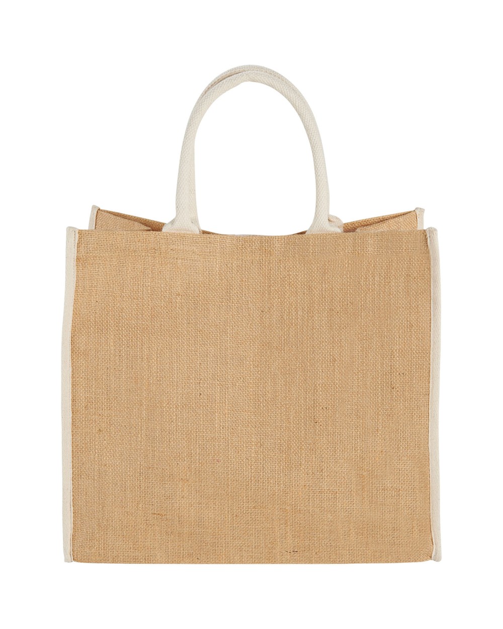 Tote bags 4DO Harry jute draagtas met gekleurde accenten 25L voor bedrukking &amp; borduring