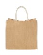 Tote bags 4DO Harry jute draagtas met gekleurde accenten 25L voor bedrukking &amp; borduring