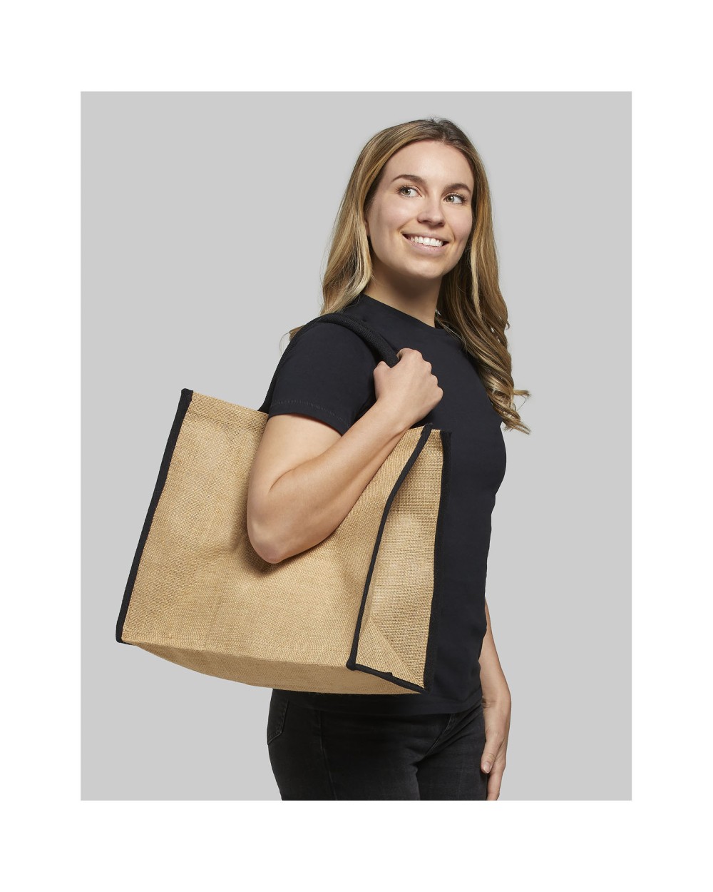 4DO Harry farbige Jute Tragetasche 25L Tote Bags personalisierbar