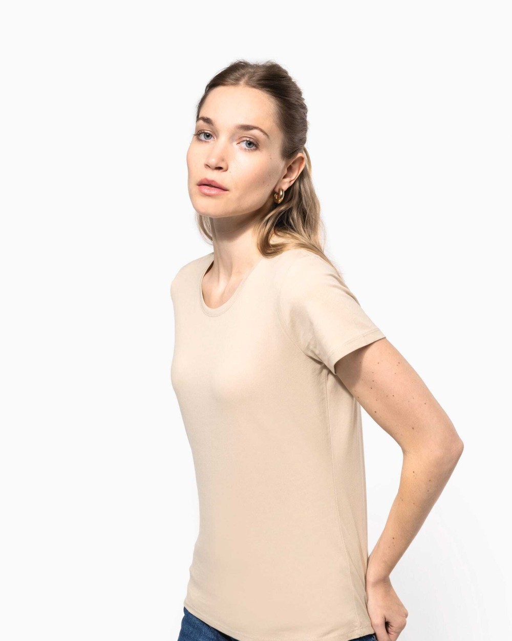 T-shirts KARIBAN Dames t-shirt ronde hals korte mouwen voor bedrukking &amp; borduring