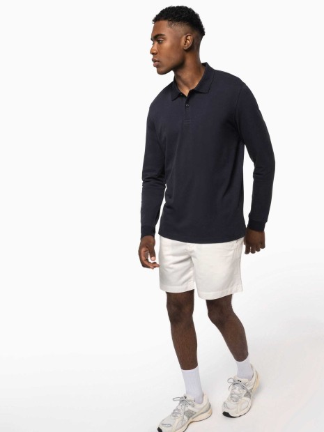 Polos à personnaliser KARIBAN Polo piqué manches longues Bio180 homme 