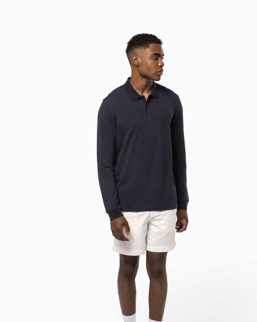 Polo's KARIBAN Bio180 piqué herenpolo lange mouwen voor bedrukking &amp; borduring