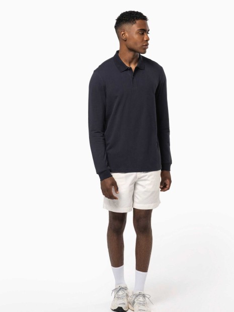 Polos à personnaliser KARIBAN Polo piqué manches longues Bio180 homme 