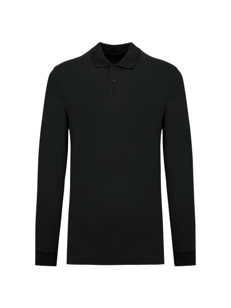 KARIBAN Polo piqué manches longues Bio180 homme /api/colors/b9fdad4a-5e94-45cb-8c03-c08b349b28c3 personnalisable