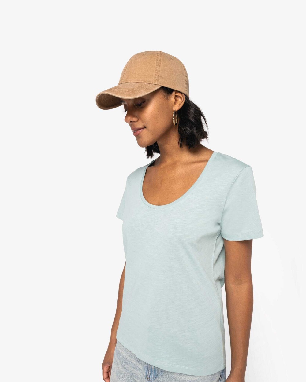T-shirts NATIVE SPIRIT Ecologisch slub dames T-shirt voor bedrukking &amp; borduring