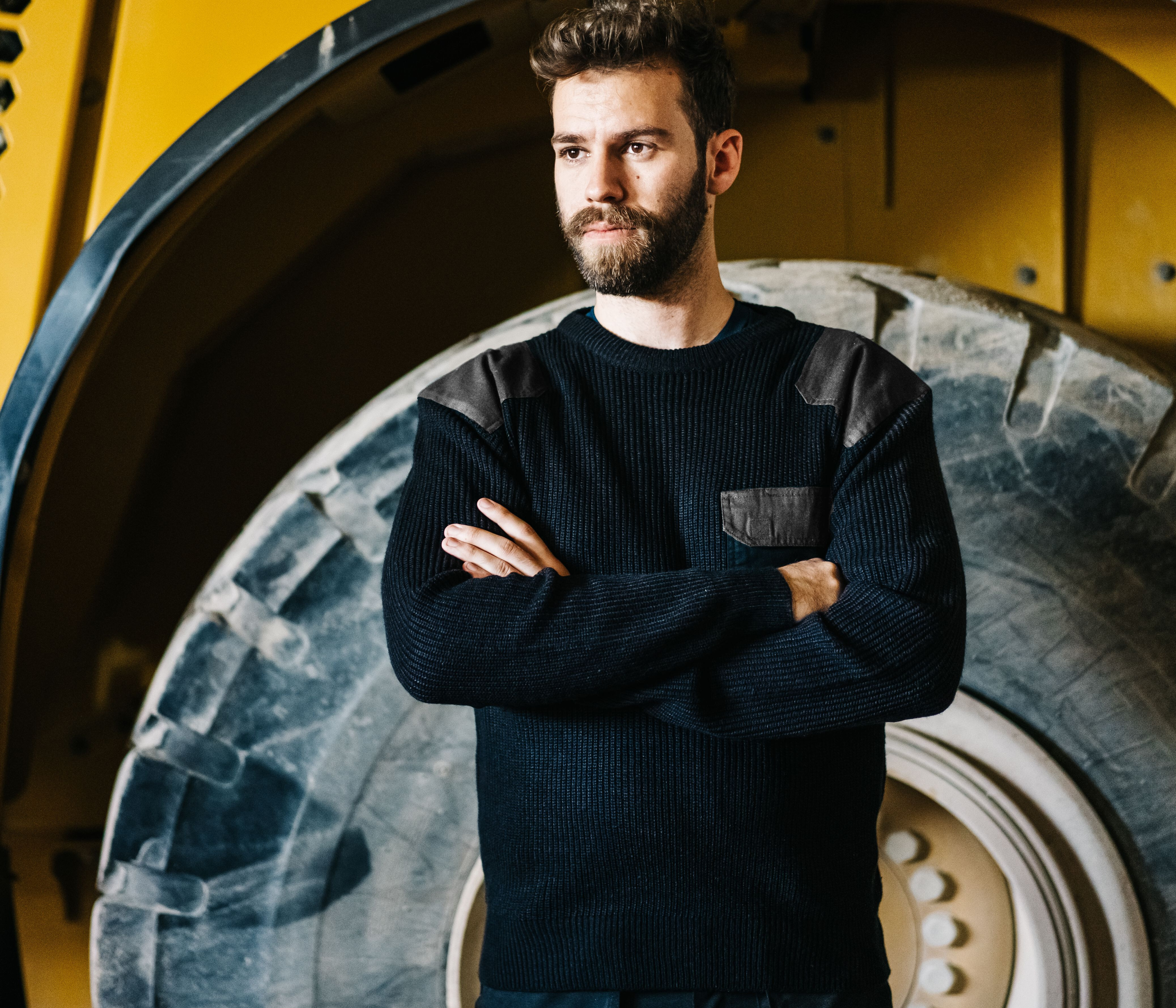 Truien VELILLA CREW NECK CHUNKY-KNIT JUMPER voor bedrukking &amp; borduring