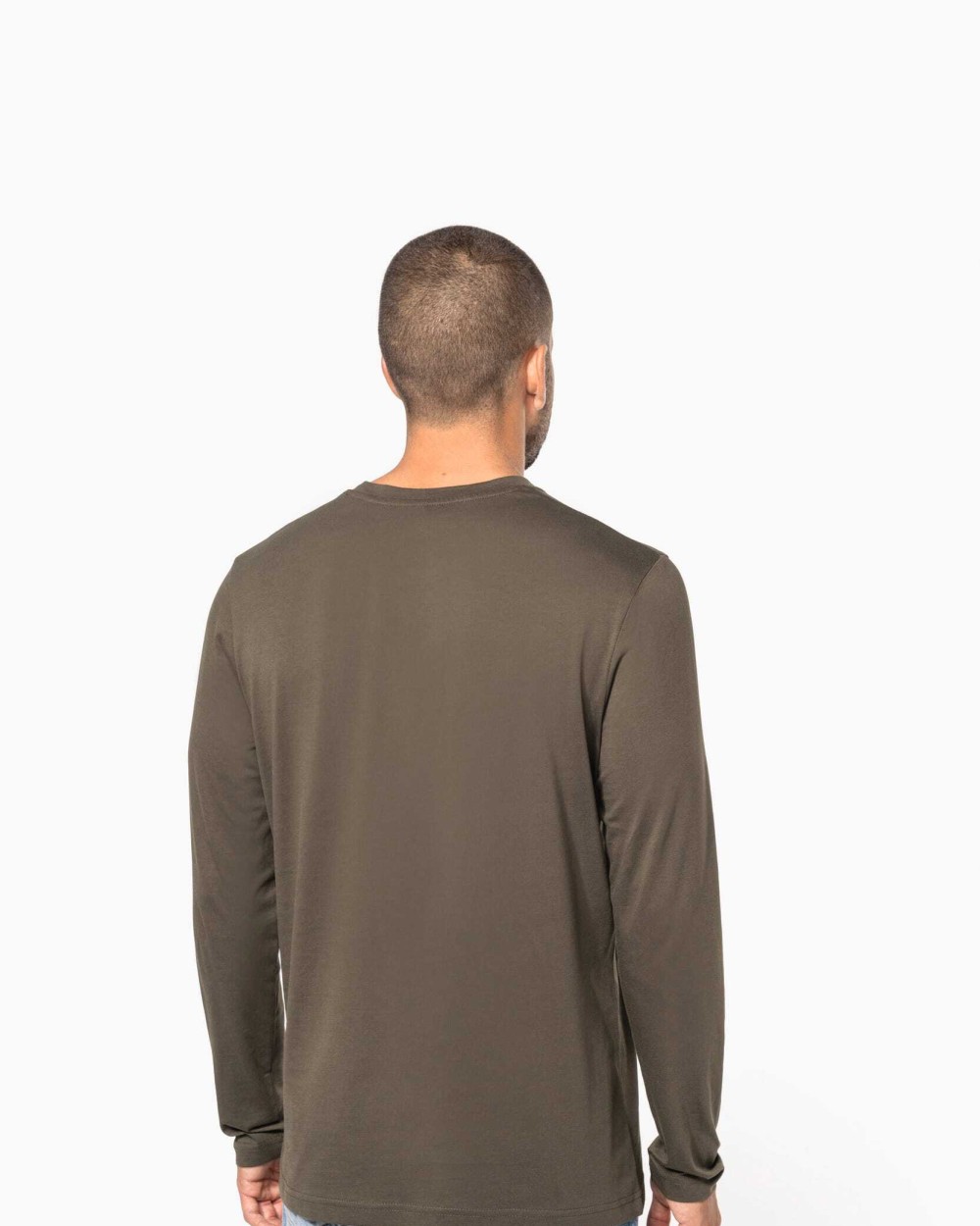 KARIBAN Herren Langarm-T-Shirt Rundhalsausschnitt T-Shirts personalisierbar