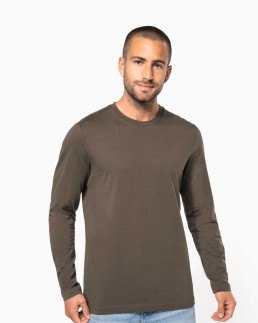 T-shirt col rond manches longues homme