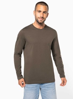T-shirt col rond manches longues homme