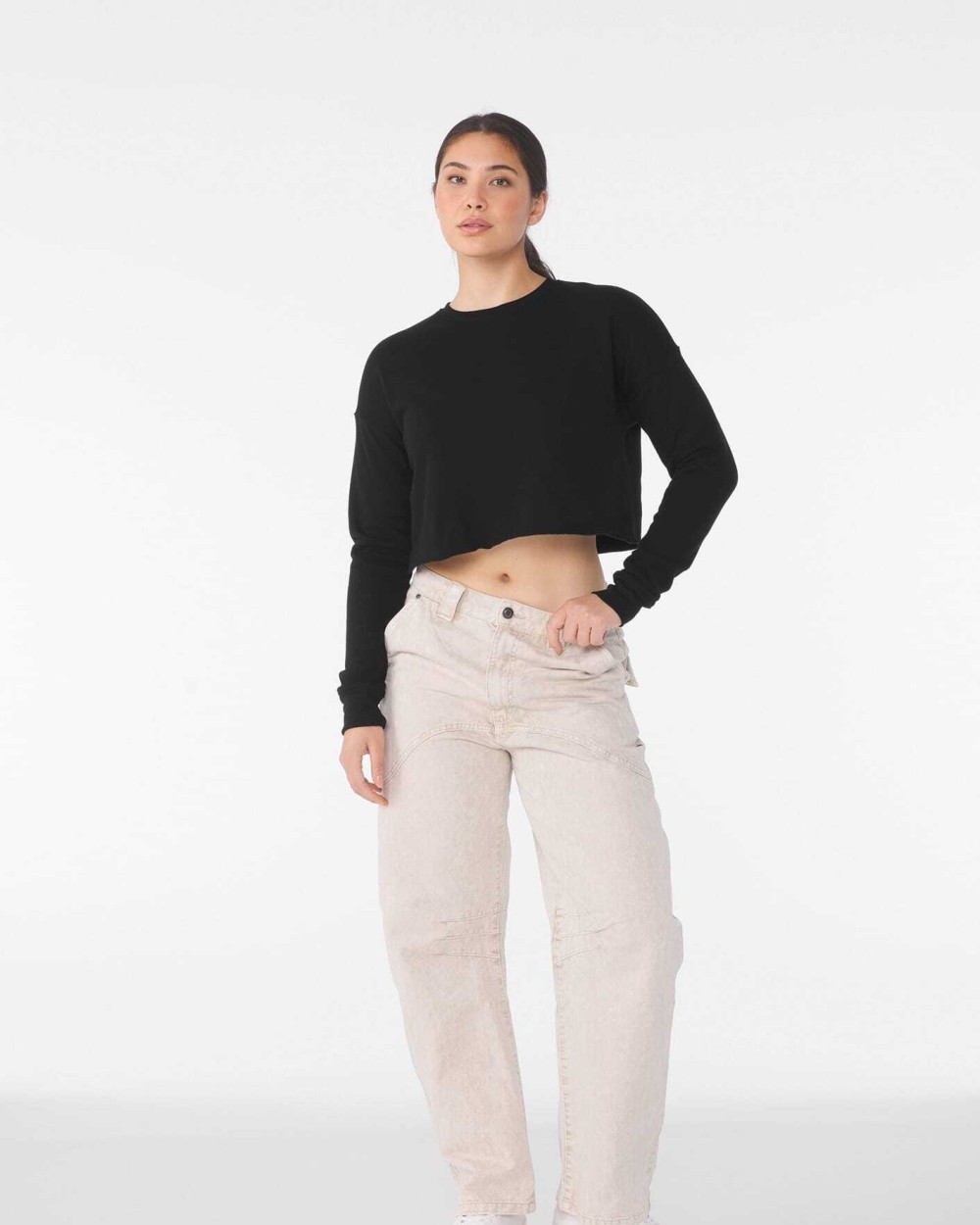 BELLA-CANVAS Cropped Kapuzensweatshirt für Damen Sweatshirts personalisierbar