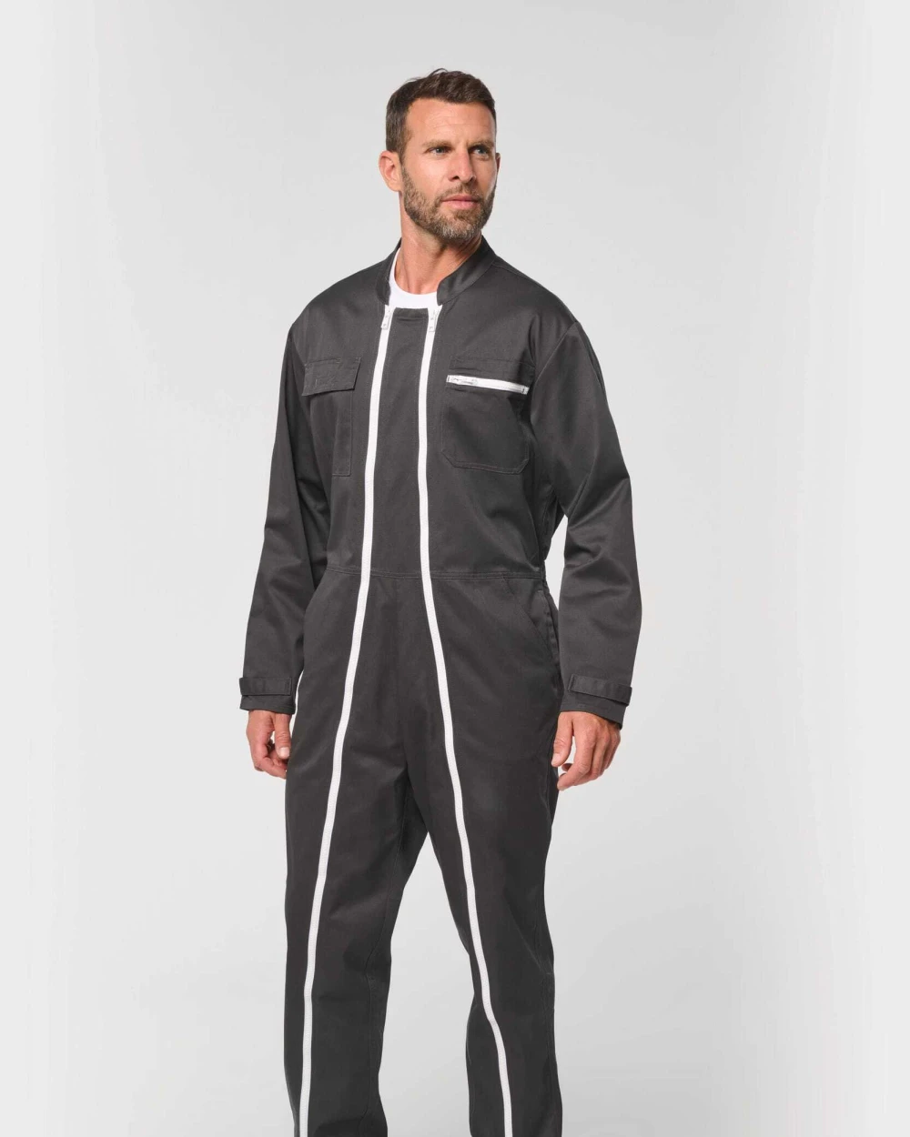 WK. DESIGNED TO WORK Unisex-Overall mit doppeltem Reißverschluss Kleider personalisierbar