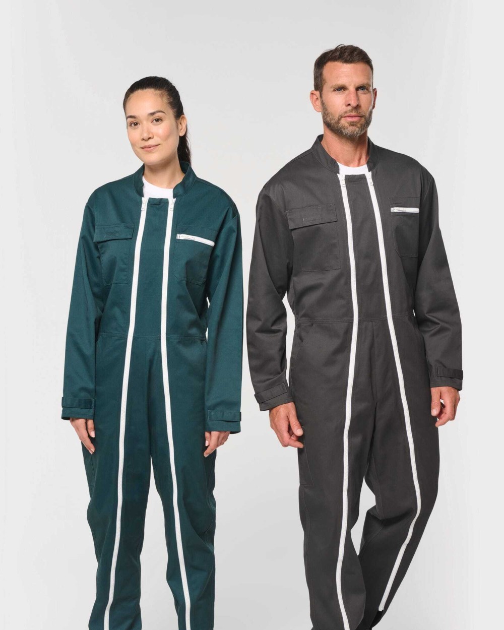 WK. DESIGNED TO WORK Unisex-Overall mit doppeltem Reißverschluss Kleider personalisierbar