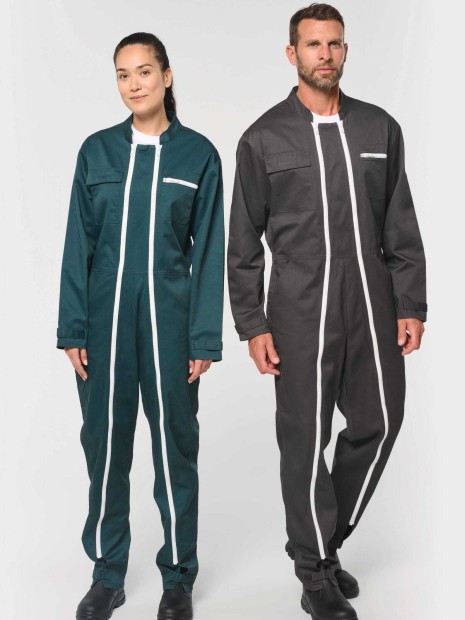 Robes à personnaliser WK. DESIGNED TO WORK Combinaison double zip unisexe 