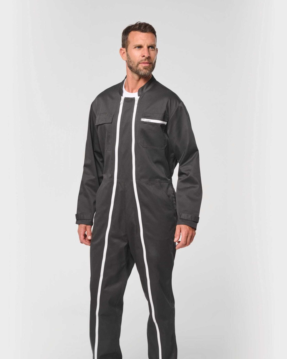 WK. DESIGNED TO WORK Unisex-Overall mit doppeltem Reißverschluss Kleider personalisierbar