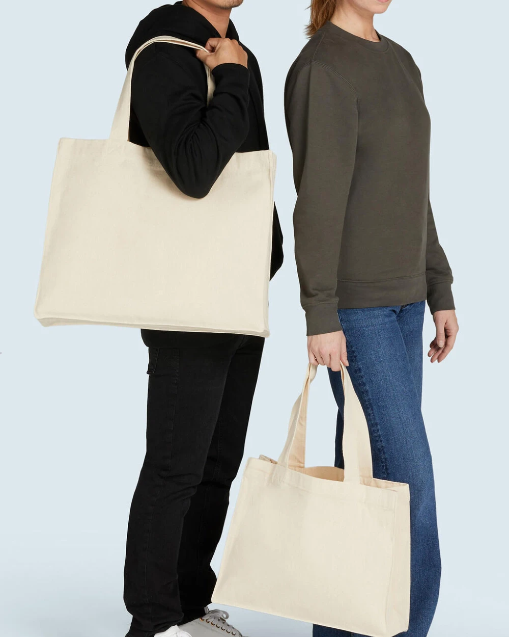SG CLOTHING Canvas Wide Shopper with Fold LH Taschen personalisierbar