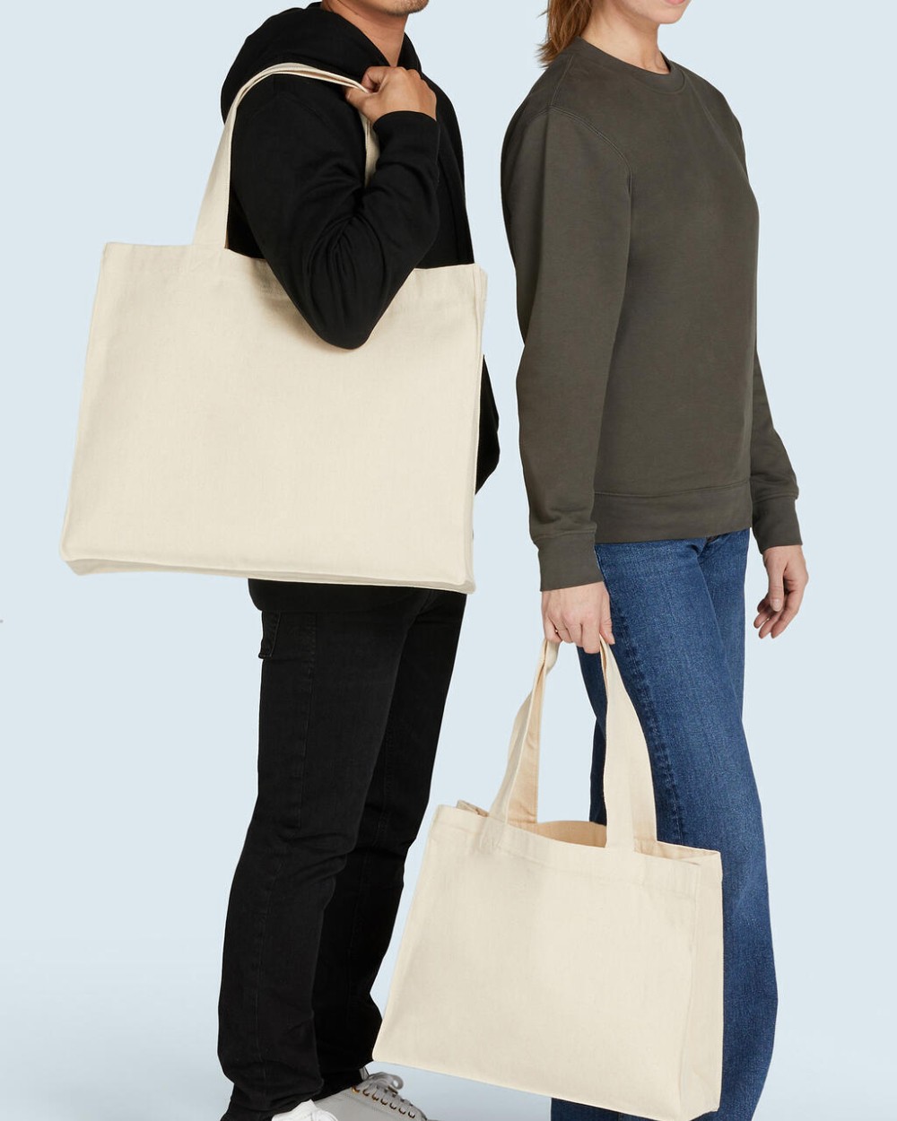 Sacs & Bagagerie personnalisable SG CLOTHING Canvas Wide Shopper with Fold LH