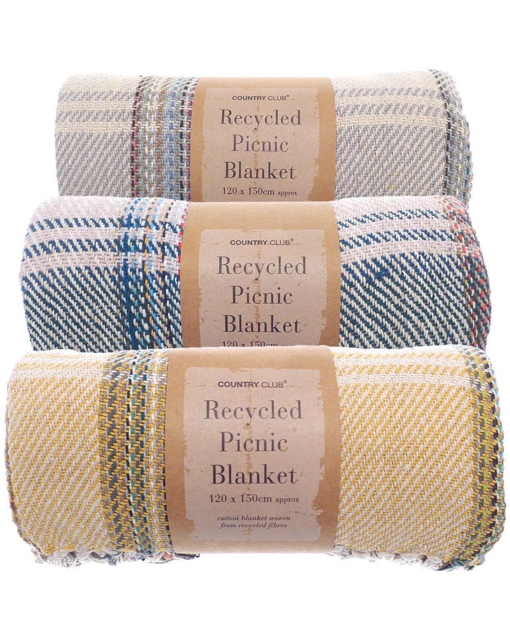 Plaids personnalisable HOME & LIVING Couverture de pique-nique en tissu recyclé