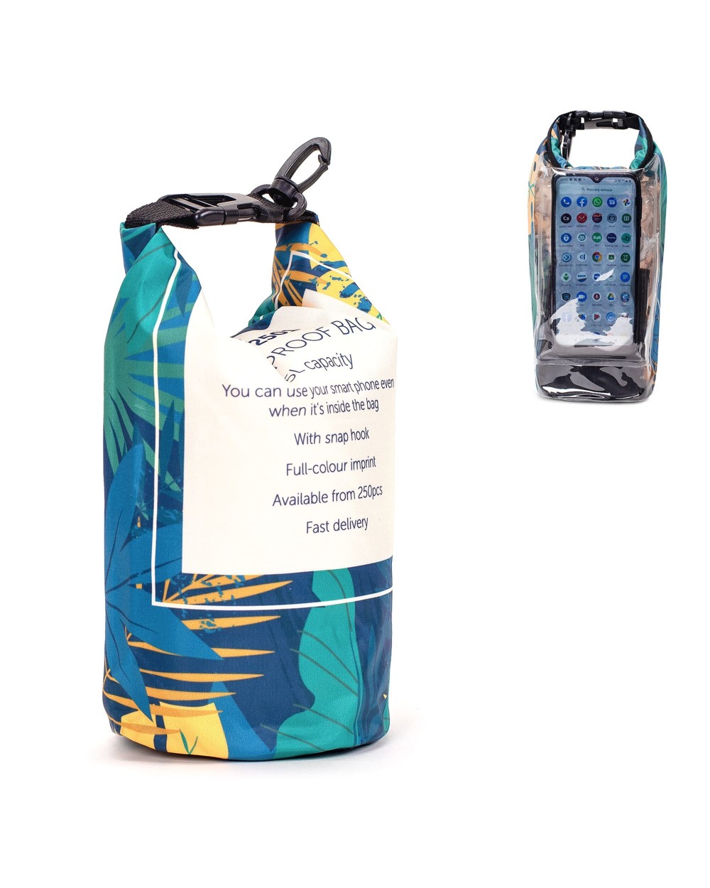 Tassen & Zakken 4DO Custom-made waterwerende tas 2,5L IPX6 voor bedrukking &amp; borduring