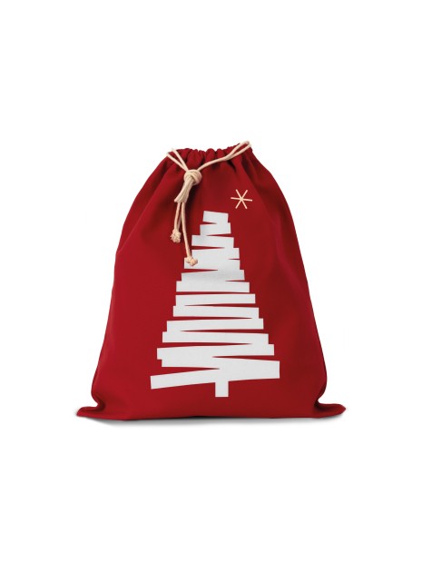 KIMOOD Sac coton à cordon motif sapin /api/colors/4fa7109a-7fa4-4f07-95b2-3253a384c147 personnalisable