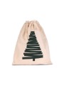 KIMOOD Sac coton à cordon motif sapin  personnalisable