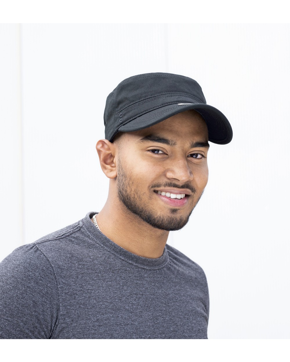 BRAIN WAVES Organic Cotton Army Cap Washed Kappen personalisierbar