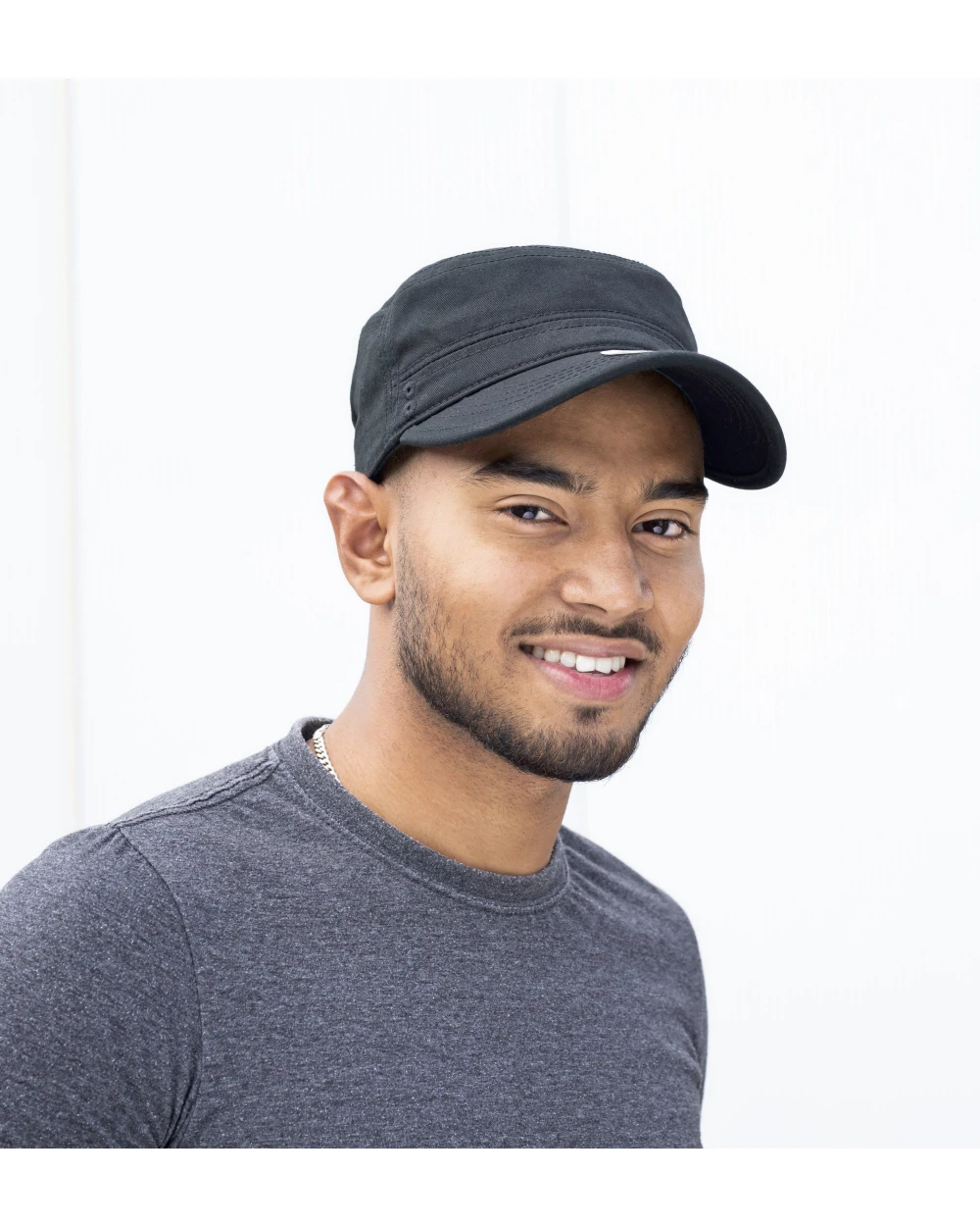 BRAIN WAVES Organic Cotton Army Cap Washed Kappen personalisierbar