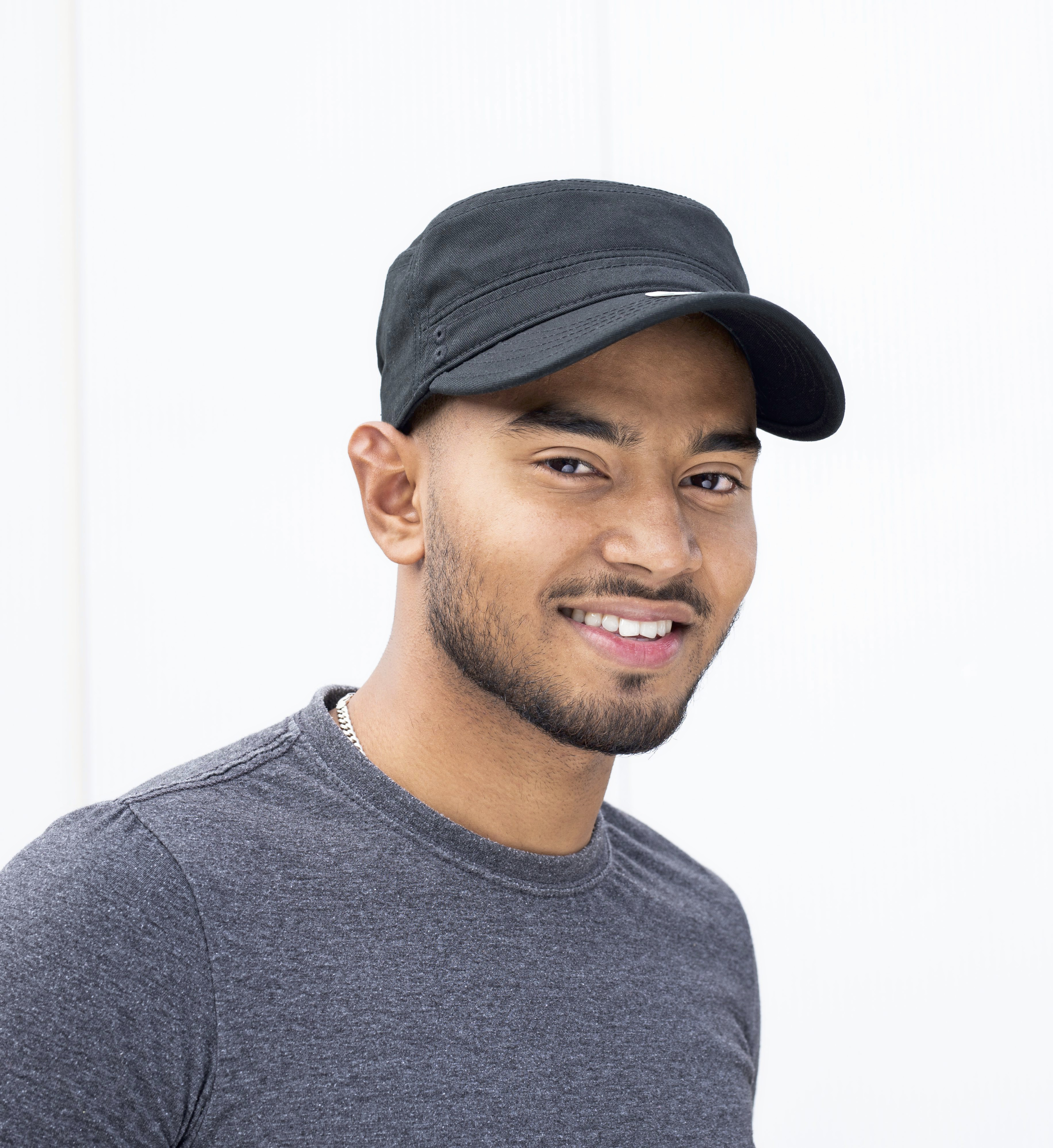 Casquettes personnalisable BRAIN WAVES Organic Cotton Army Cap Washed