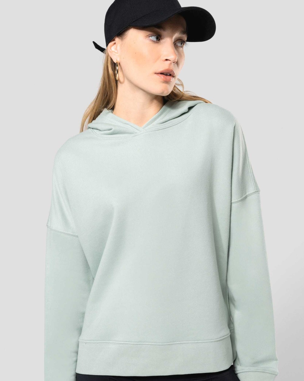 Sweaters & hoodies KARIBAN Bio lounge damessweater met capuchon voor bedrukking &amp; borduring