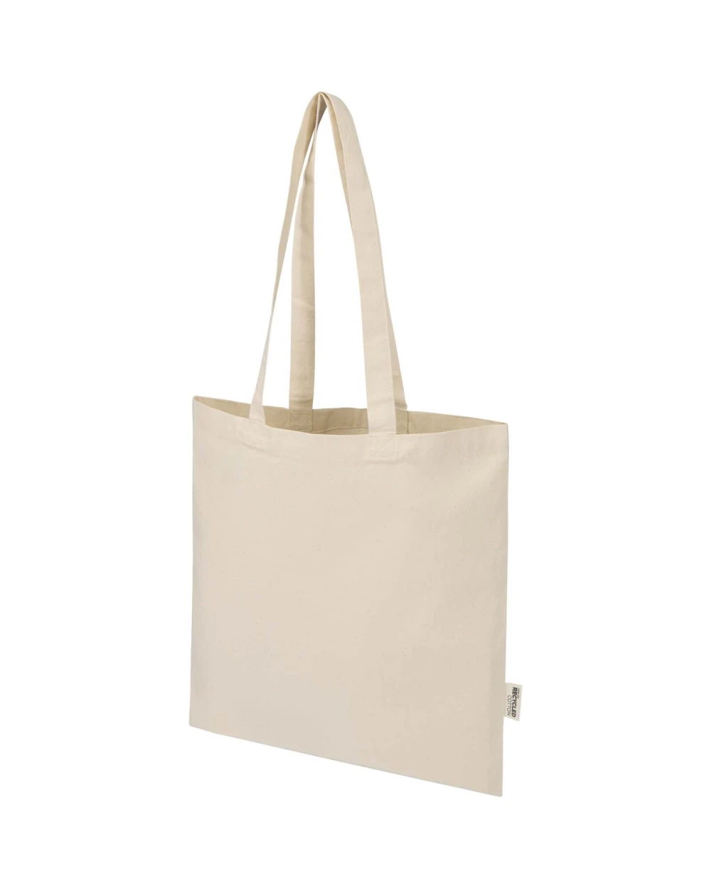 Tote bags 4DO Madras Blend draagtas van 140 g/m² GRS gerecycled katoen 7 l voor bedrukking &amp; borduring