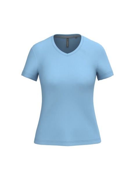 KARIBAN T-shirt col V manches courtes femme /api/colors/549fa598-8d61-4fa2-82ad-90f4d2ec39ab personnalisable