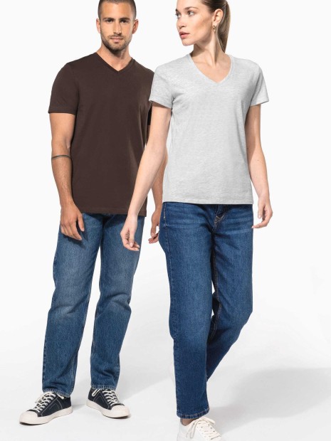 T-Shirts à personnaliser KARIBAN T-shirt col V manches courtes femme 