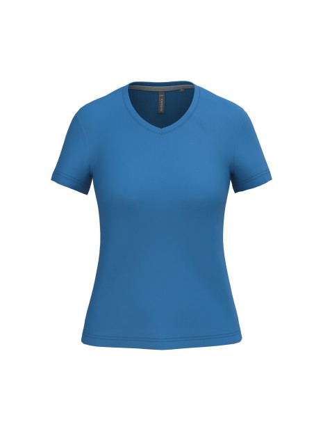 KARIBAN T-shirt col V manches courtes femme /api/colors/68572561-1214-42b1-b94c-44fb780d37b4 personnalisable