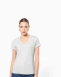 T-shirts KARIBAN Dames T-shirt v-hals met korte mouwen voor bedrukking &amp; borduring