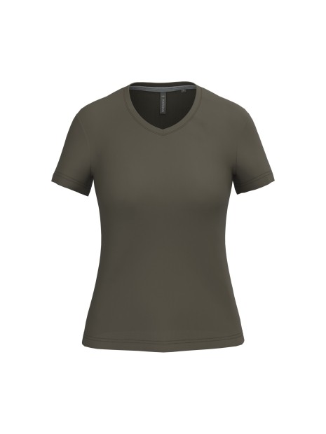 KARIBAN T-shirt col V manches courtes femme /api/colors/7d4189a1-61a3-430b-83e5-a3a6fe159806 personnalisable