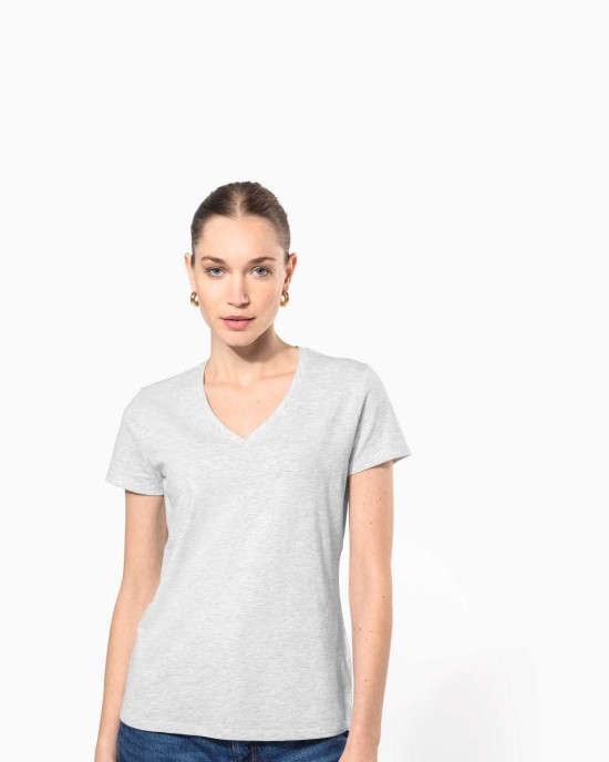T-Shirts personnalisable Kariban T-shirt col V manches courtes femme