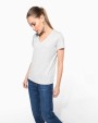 KARIBAN Damen-T-Shirt mit kurzen Ärmeln und V-Ausschnitt T-Shirts personalisierbar