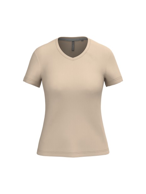 KARIBAN T-shirt col V manches courtes femme /api/colors/1d539d1a-76f0-4132-93c4-8034fe18b1e9 personnalisable