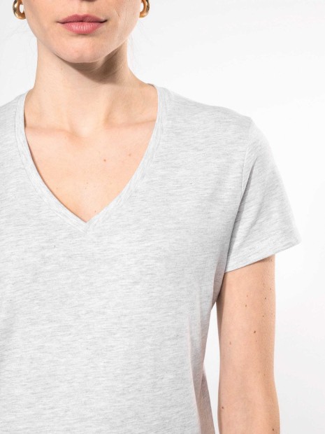 T-Shirts à personnaliser KARIBAN T-shirt col V manches courtes femme 